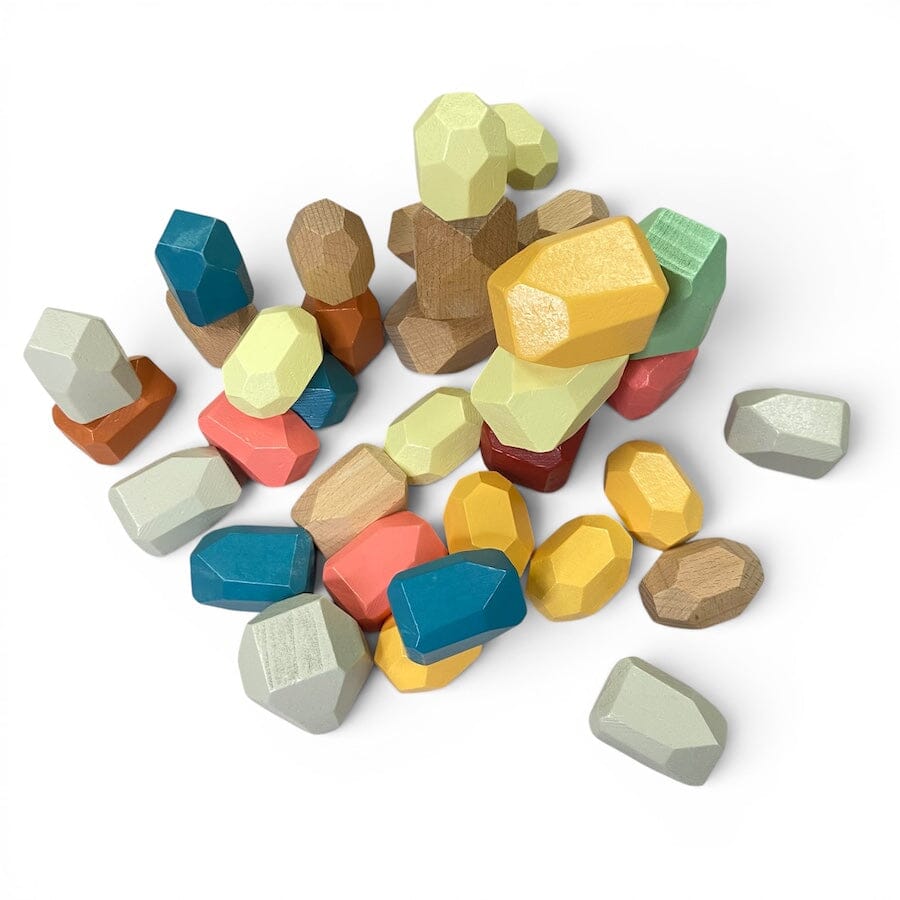 Stackable Wooden Boulder Set Toys