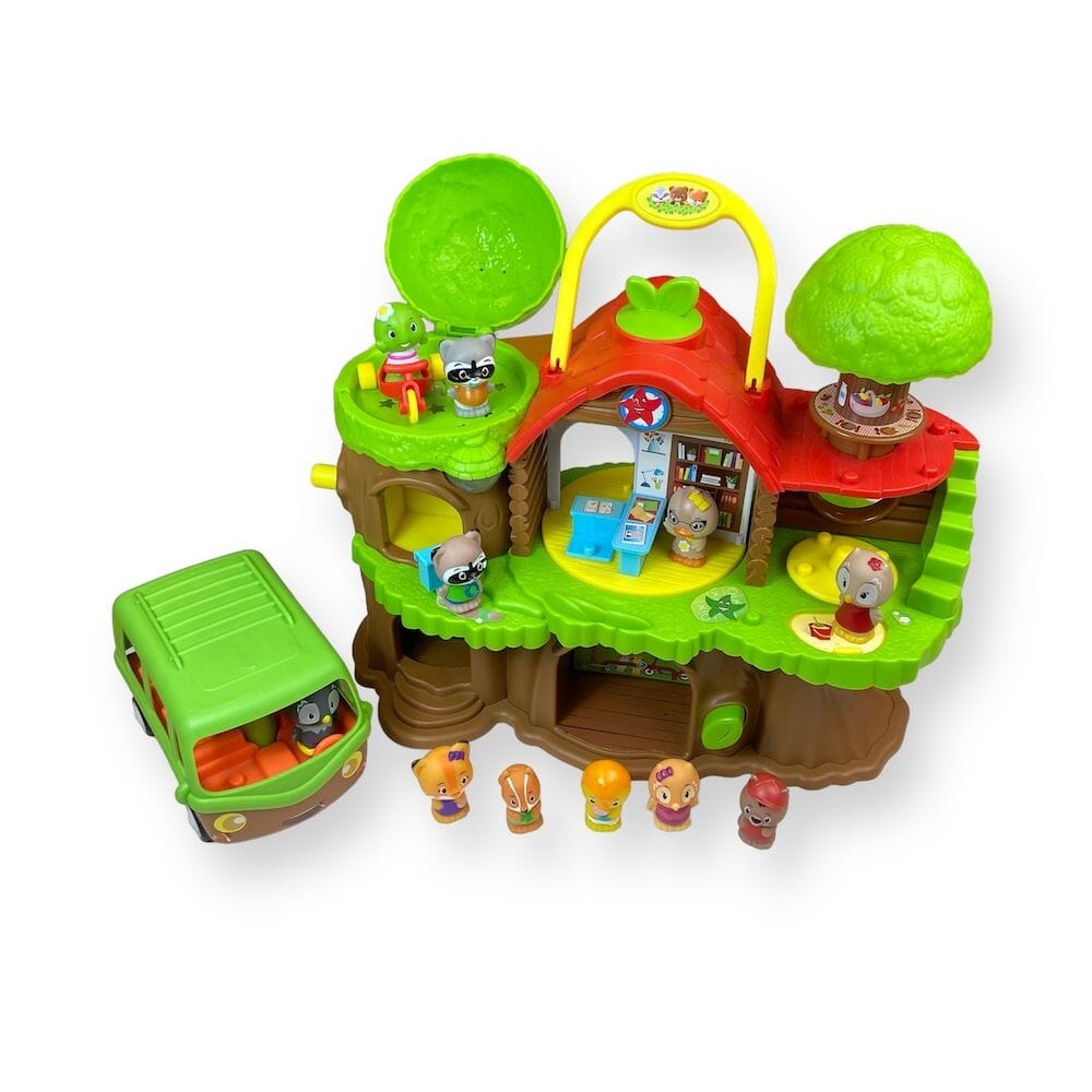 Timber Tots Schoolhouse and School Bus Toys