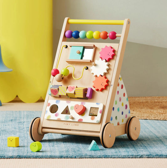 Tiny Land INC - Tiny Land® Premium Natural Wooden Activity Walker