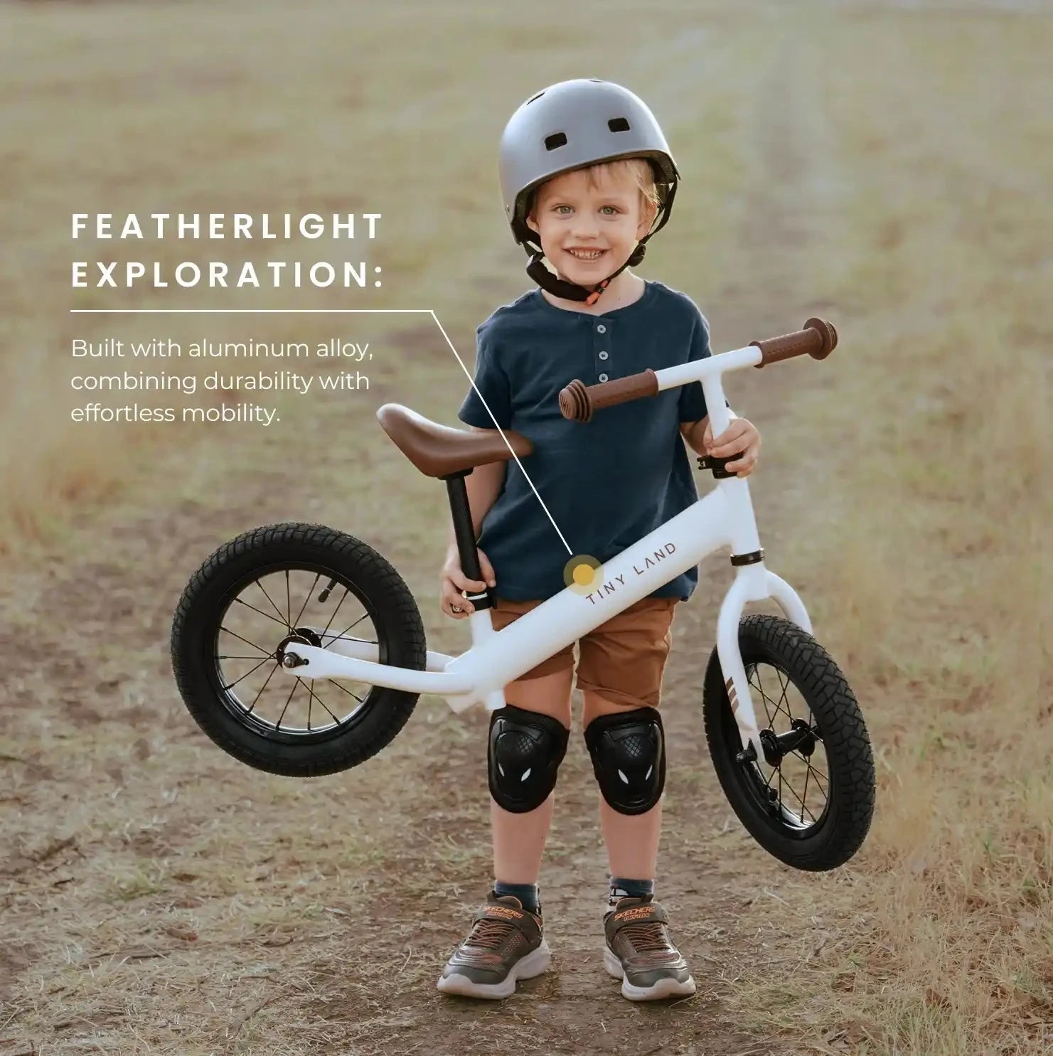 Tiny Land® Balance Bike - Milky White Push & Pedal Riding Vehicles