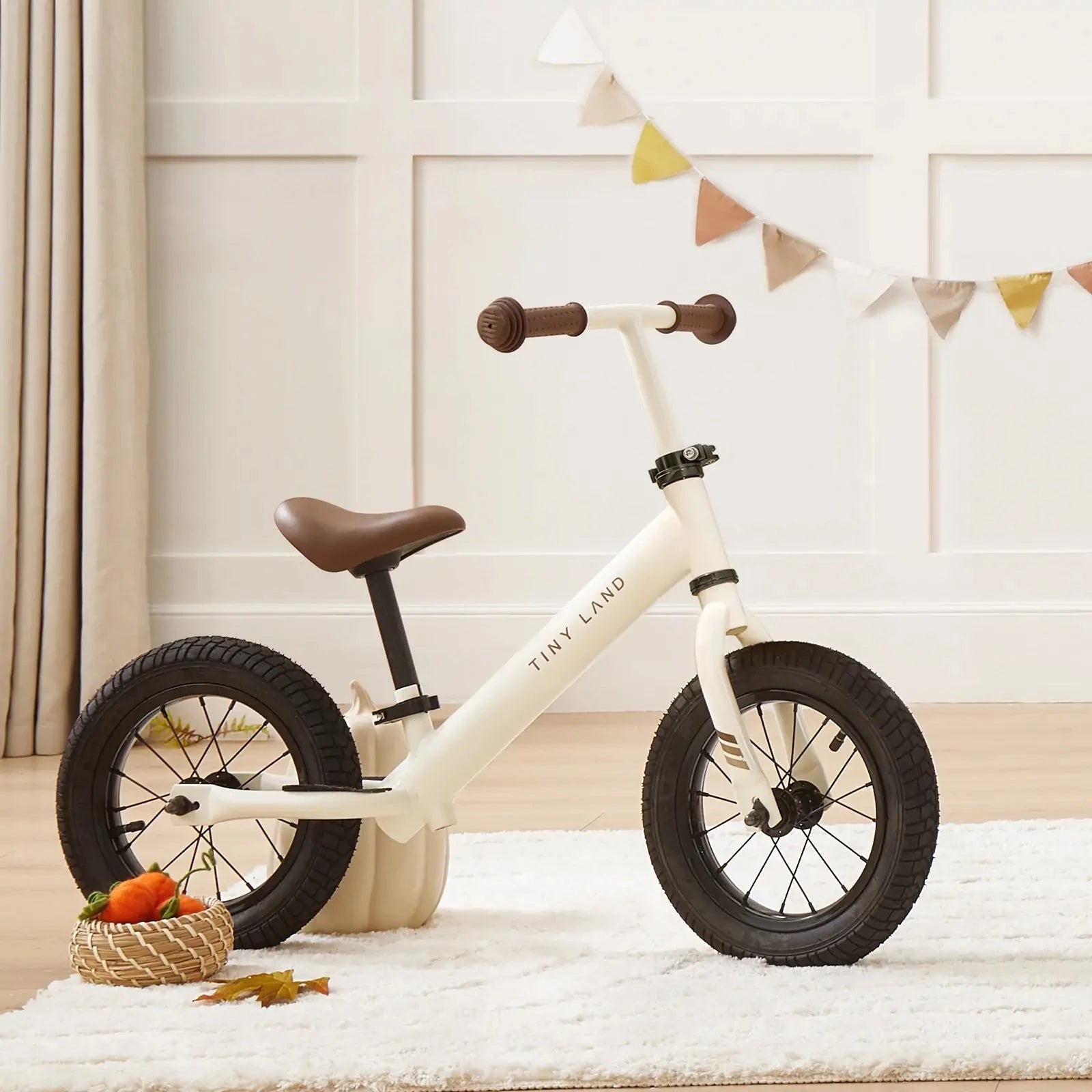 Tiny Land® Balance Bike - Milky White Push & Pedal Riding Vehicles