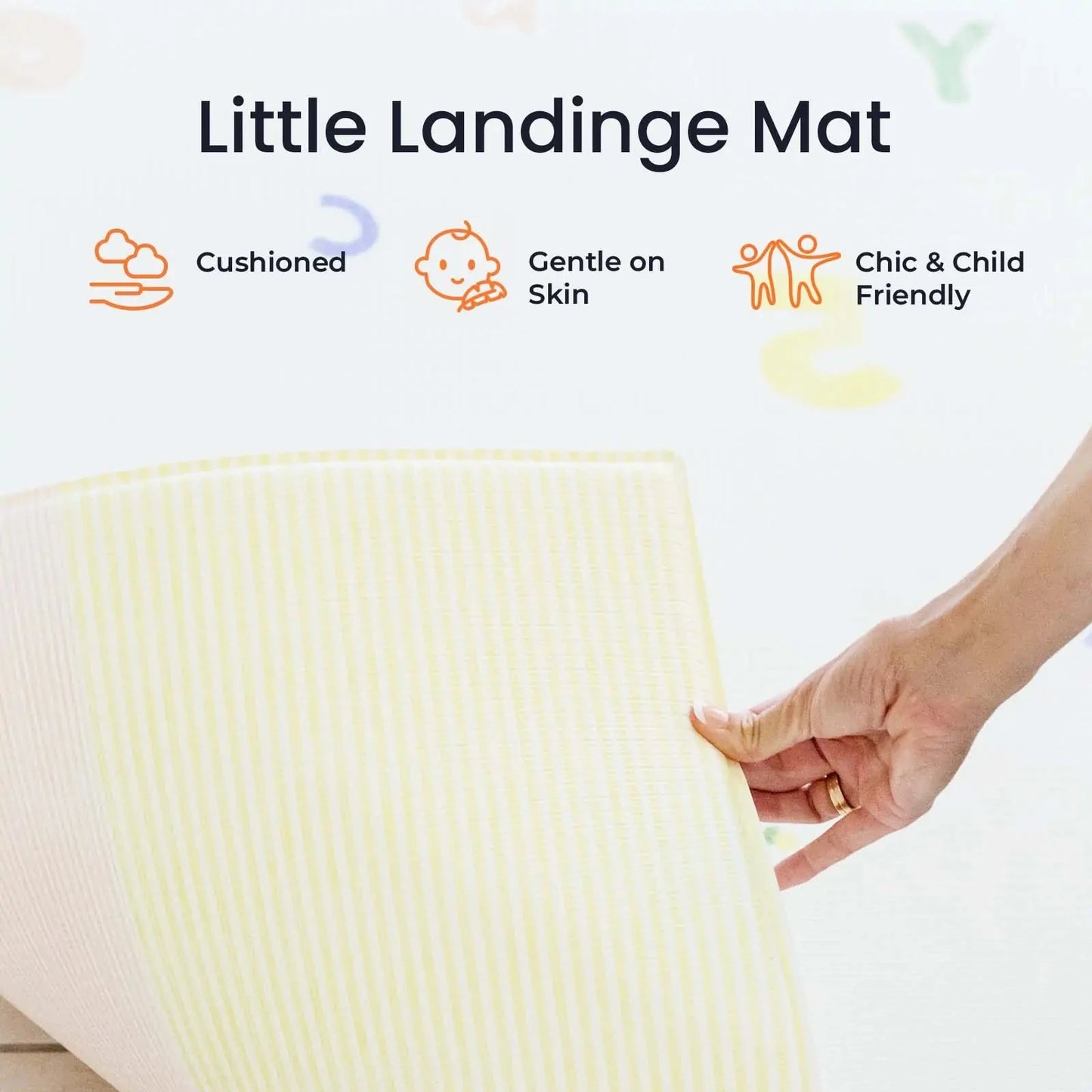 Tiny Land® Double-Sided Baby Alphabet Play Mat - cushioned