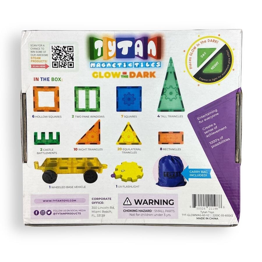 TYTAN Glow in the Dark Magnetic Building Tiles Toys