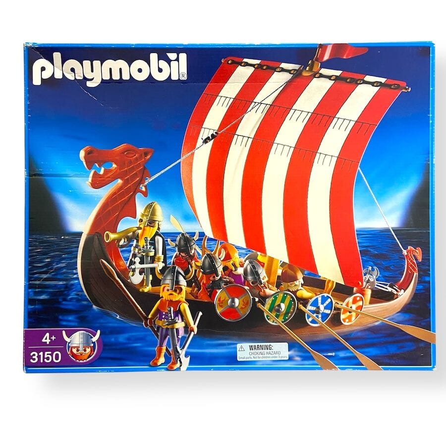 Vintage Playmobil Viking Longboat 3150 Toys