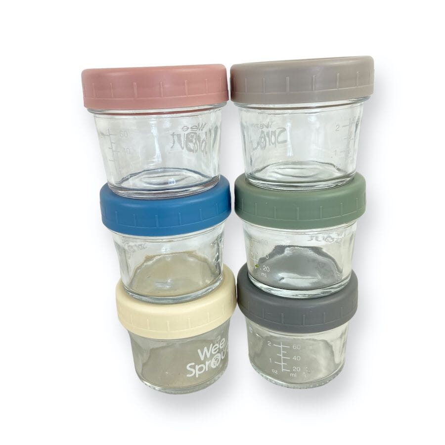 WeeSprout Glass Baby Food Jars - Set of 6 Nursing & Feeding