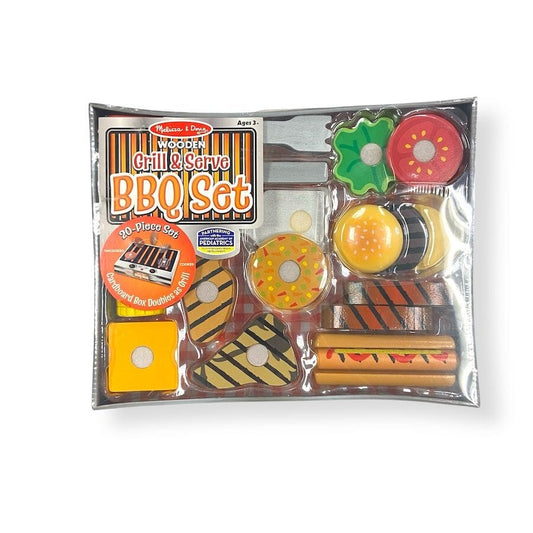 Melissa & Doug - Wooden Grill & Serve BBQ Set
