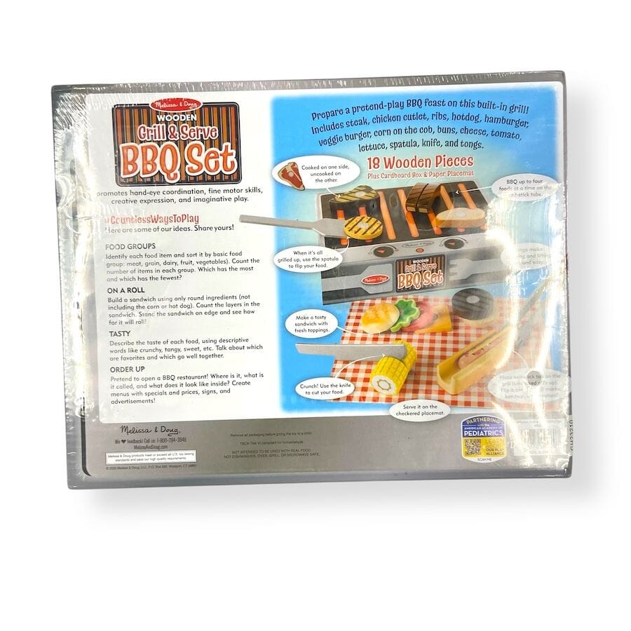 Melissa & Doug - Wooden Grill & Serve BBQ Set