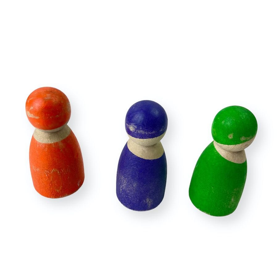 Wooden Peg Dolls & Animal Balance Game Toys
