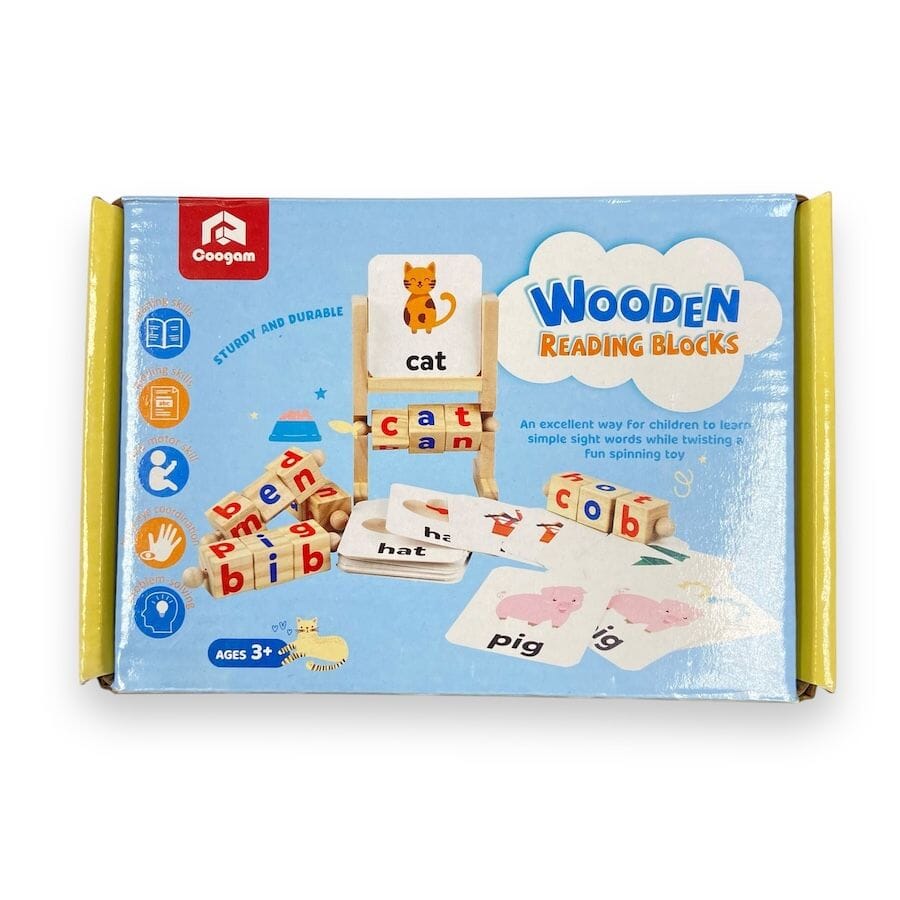 Wooden Reading Blocks & Spelling Game Toys