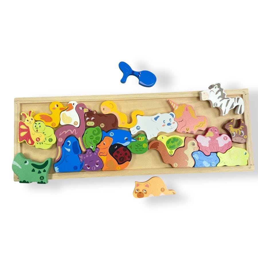 Mixed Brands - Wooden Toy Bundle Train & Puzzles