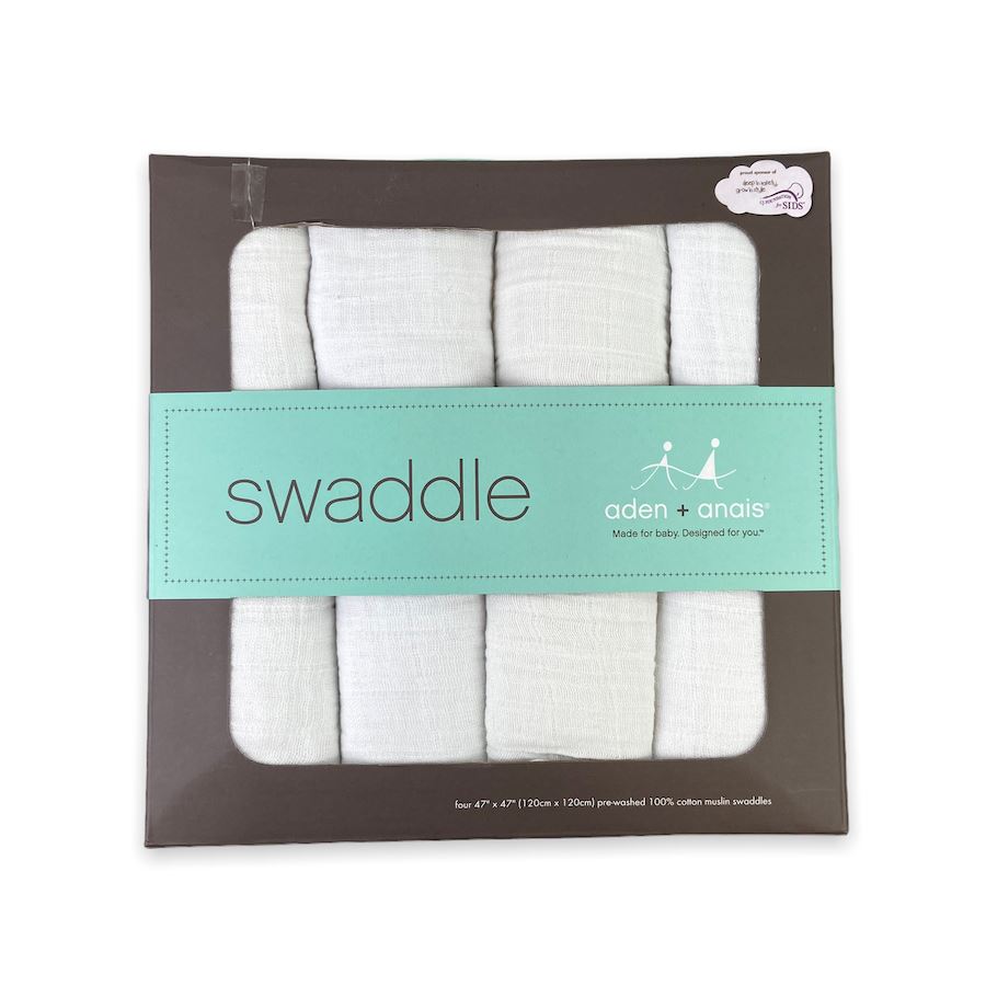 Aden + Anais Swaddle Blankets - Boxed White