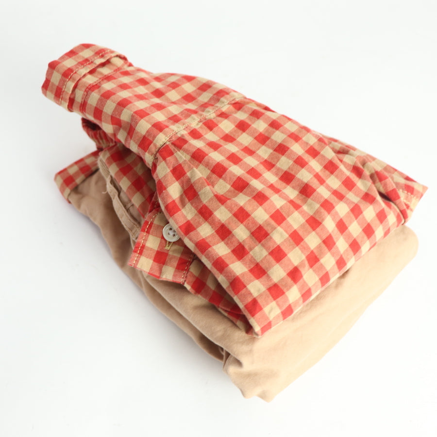 Baby Gap Red Plaid Set Size 18-24M