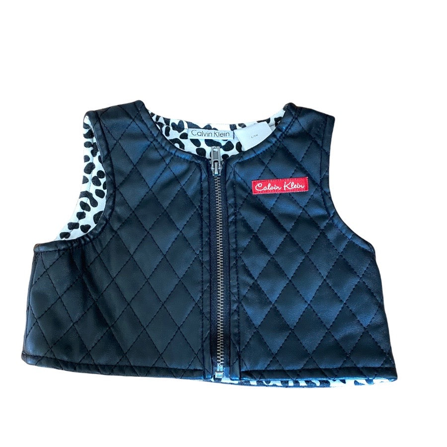Calvin Klein Faux Leather Vest 6-9M