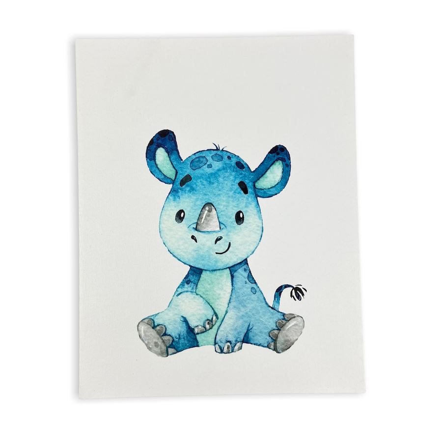Canvas Wall Art Baby Rhinoceros