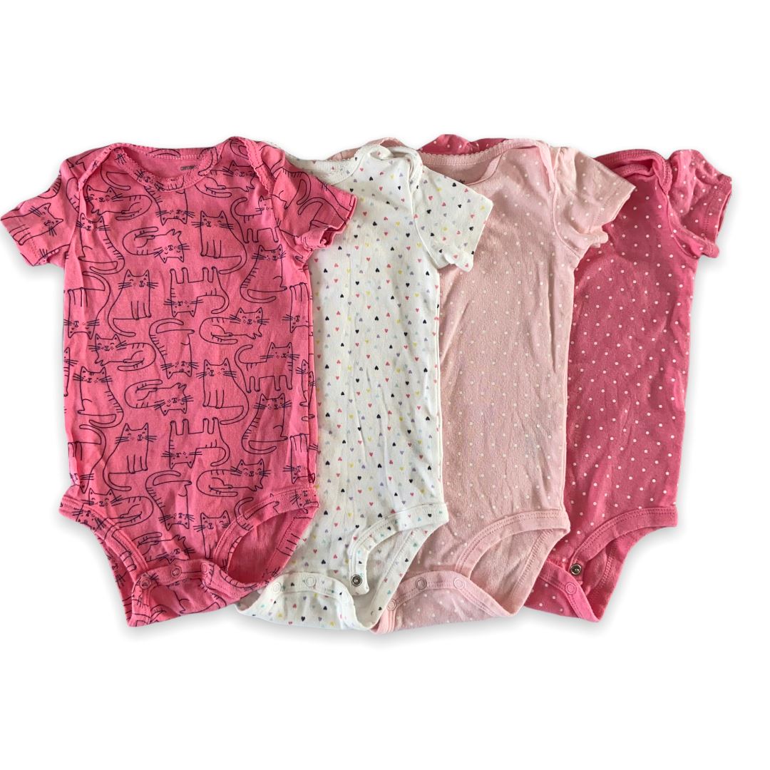 Carter's Onesies in Pink 12M