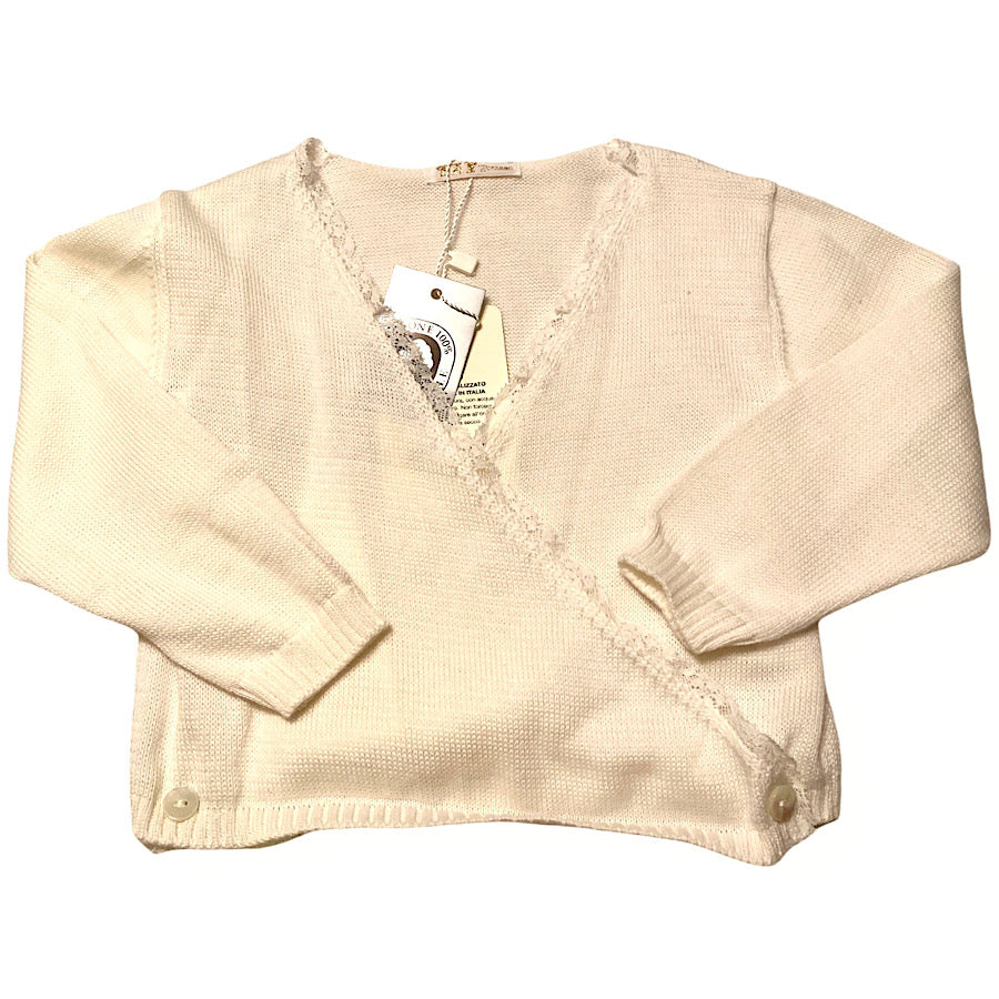 Cream Italian Wrap Sweater 12M
