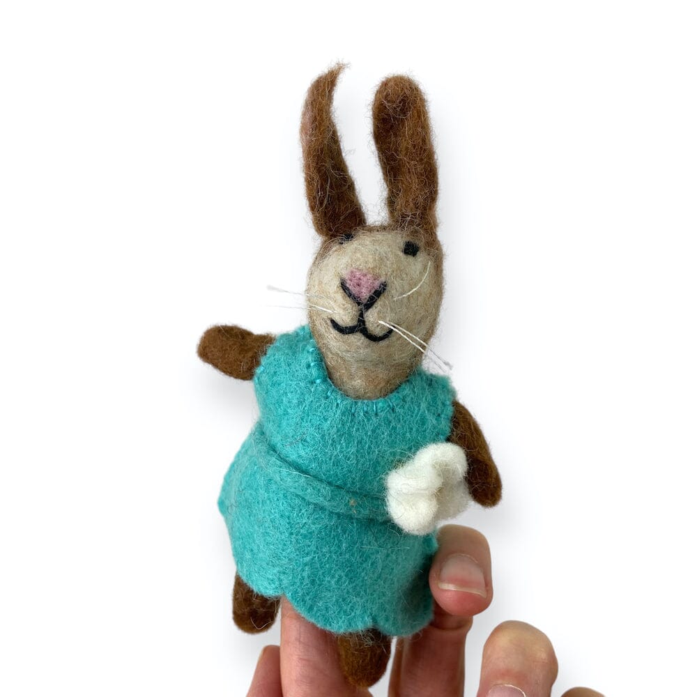 Felt Bunny Finger Puppet Toys