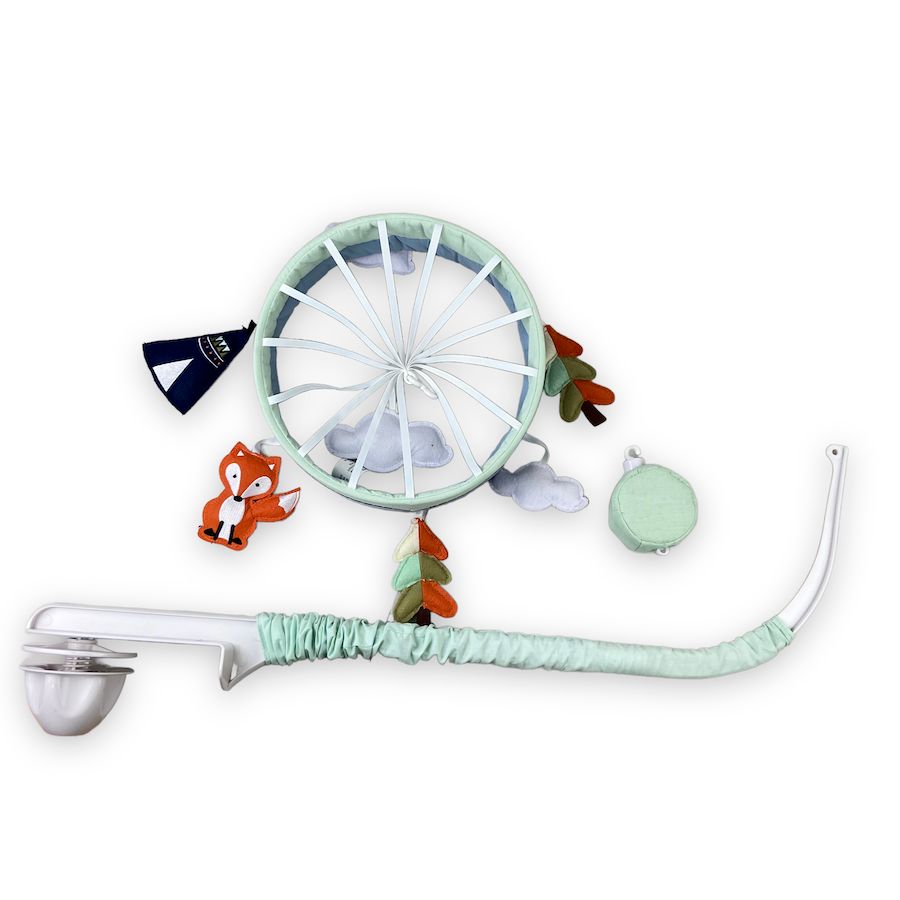 Felt Toy Crib Mobile with Fox Nursery