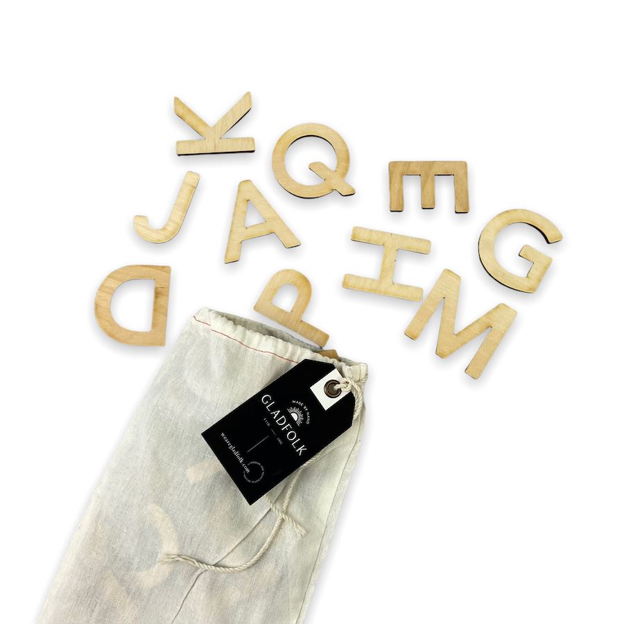 Gladfolk Wooden Letters Uppercase