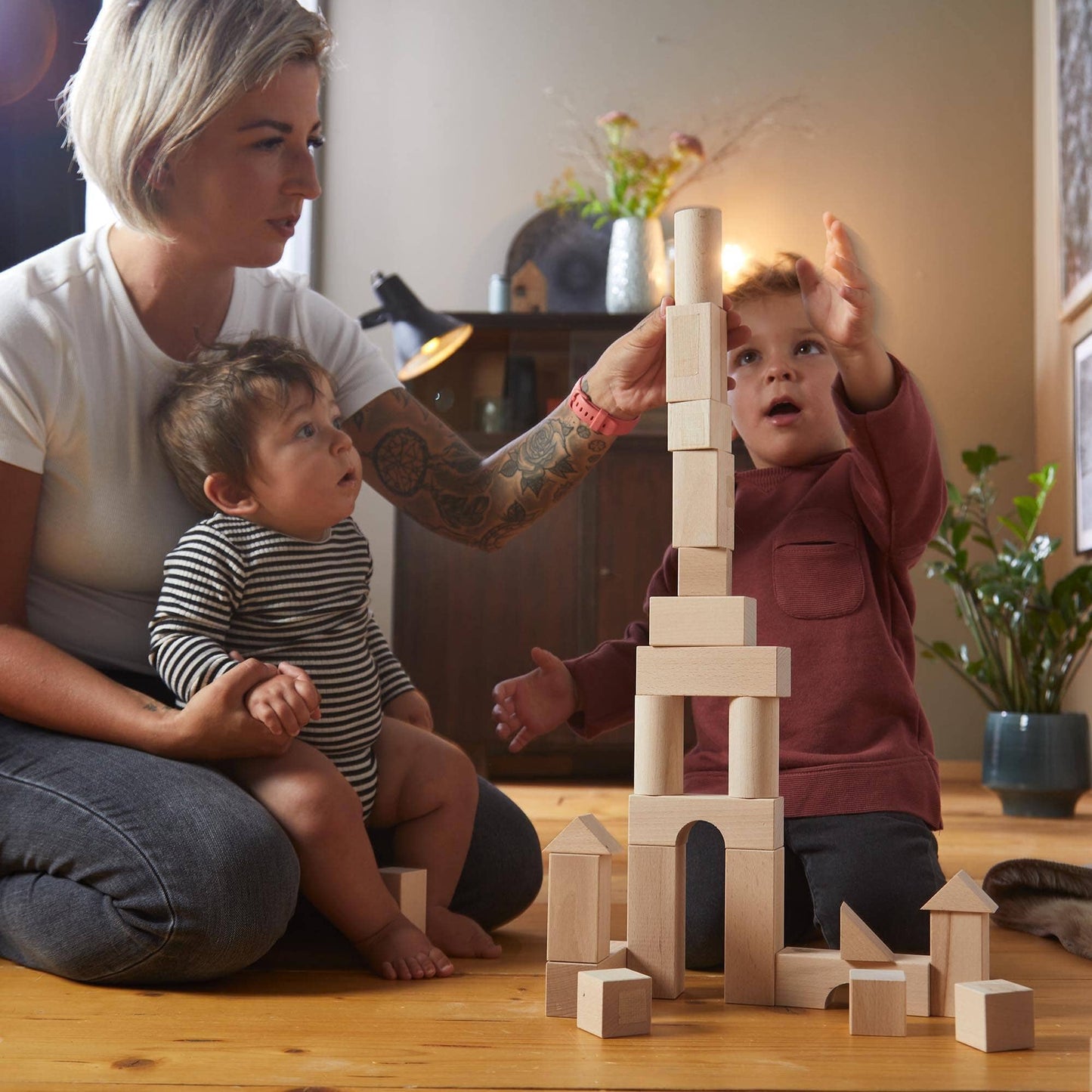 HABA Basic Building Blocks 26-Pc Starter Set Architectural Blocks