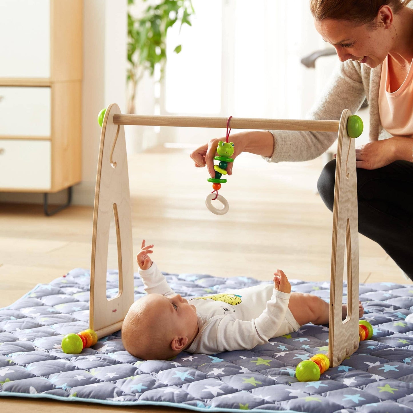 HABA Color Fun Play Gym Activity Center Wooden Baby