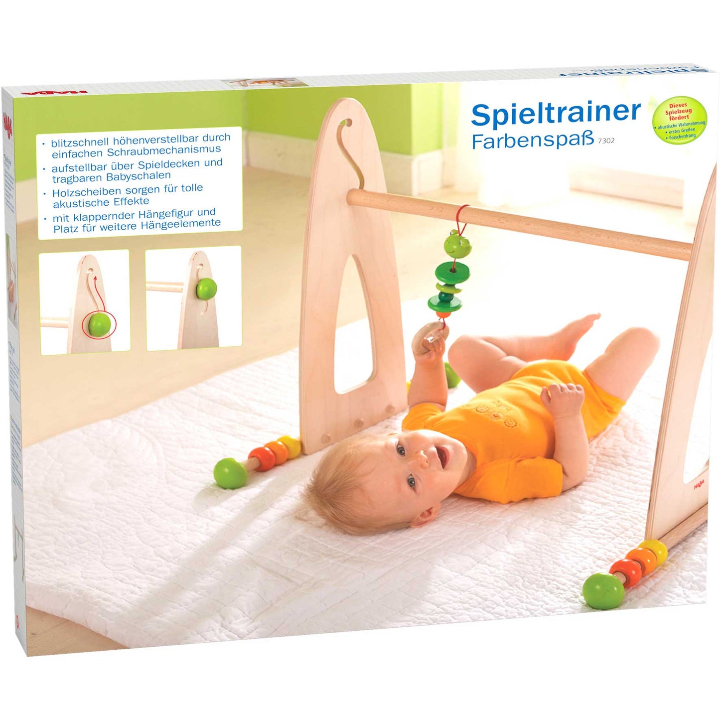 HABA Color Fun Play Gym Activity Center Wooden Baby