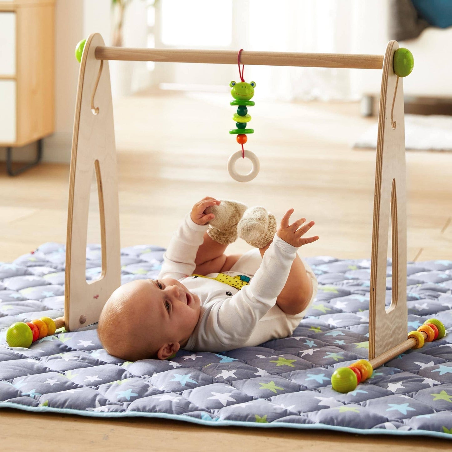HABA Color Fun Play Gym Activity Center Wooden Baby