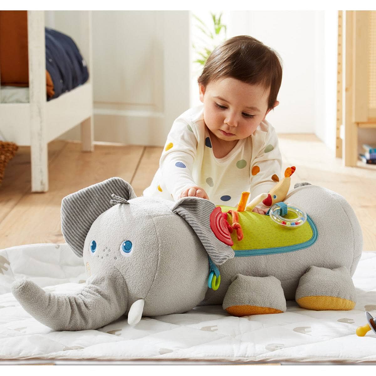 HABA Elephant Discovery Pillow Plush Baby
