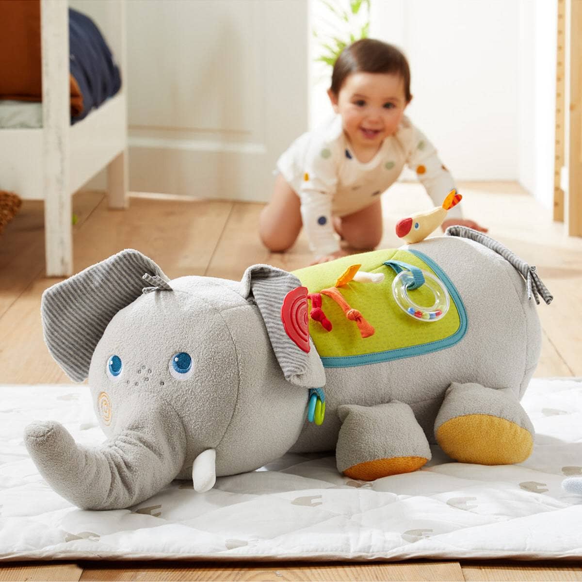 HABA Elephant Discovery Pillow Plush Baby