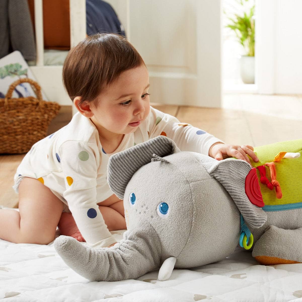 HABA Elephant Discovery Pillow Plush Baby
