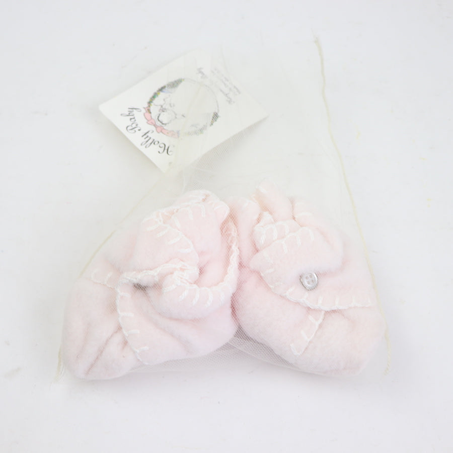 Holly Baby Pink Fleece Booties