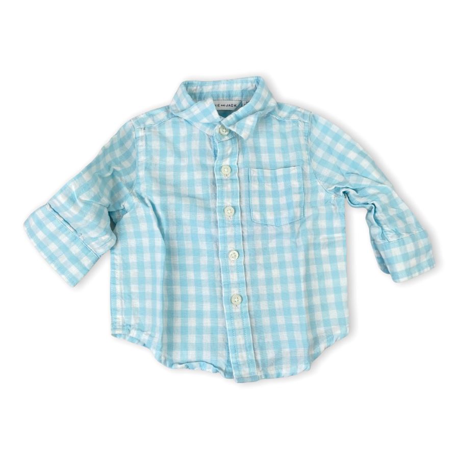 Janie and Jack Plaid Button-down Shirt 3-6M