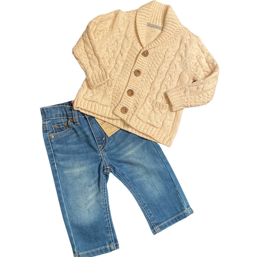 Levi Jeans & Sweater Set 6-9M