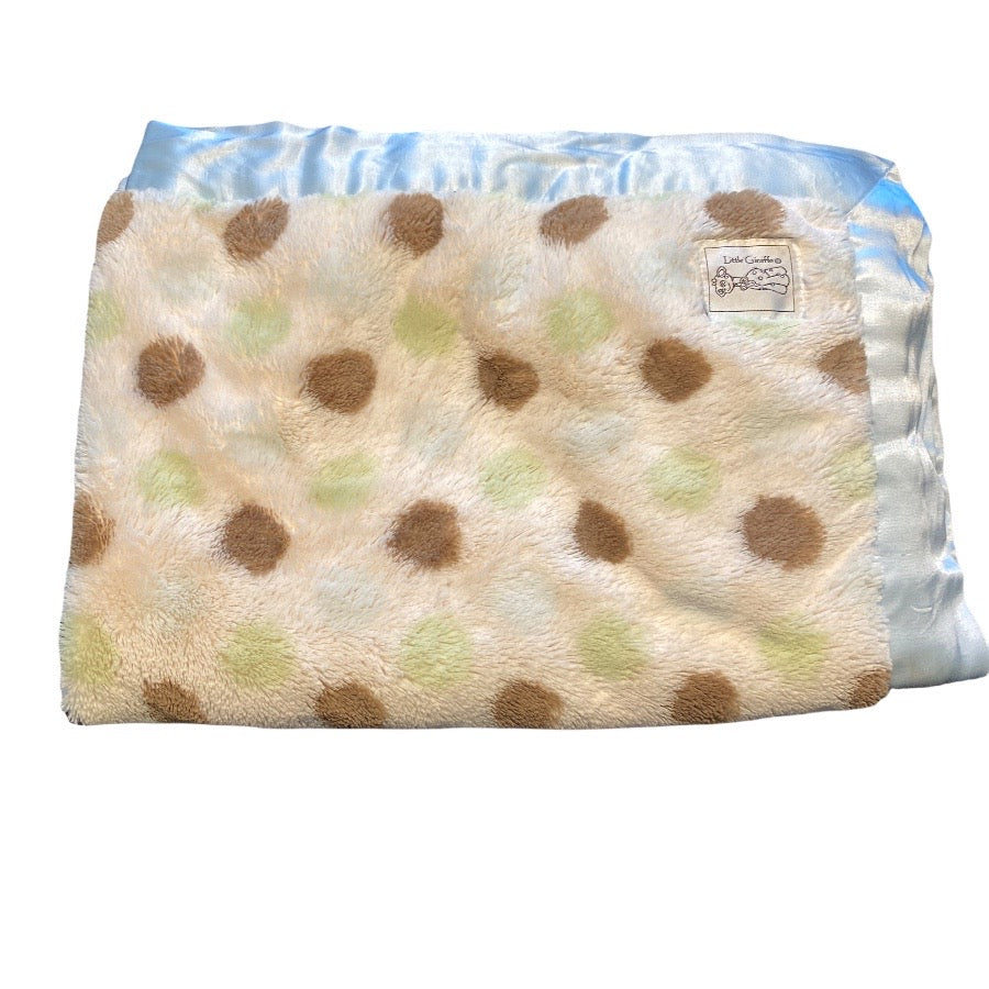 Little Giraffe Lux Dot Plush Baby Blanket