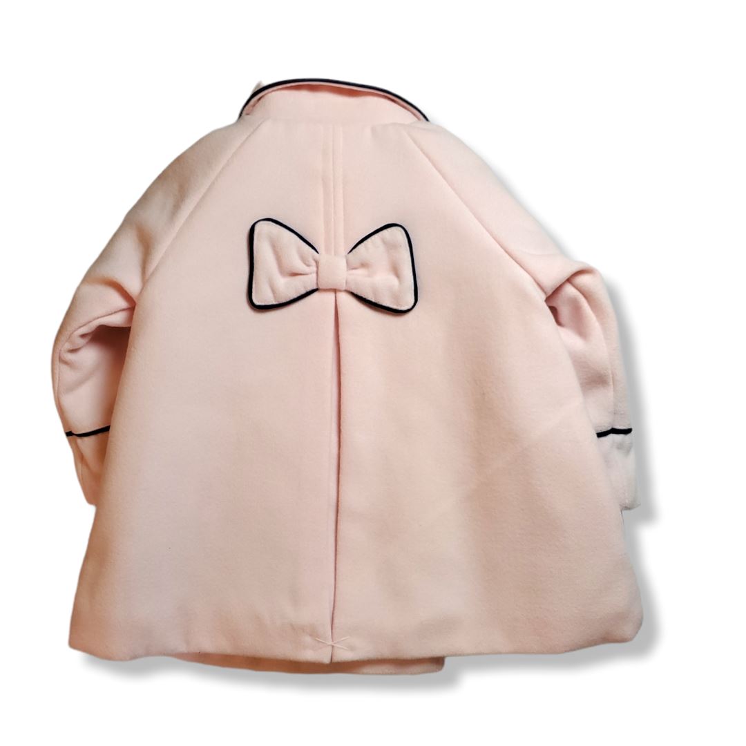 Little Me Pink and Navy Pea Coat Size 12M