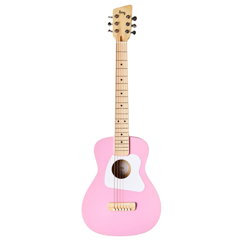 Loog Pro VI Acoustic Guitar Musical Instruments Pink