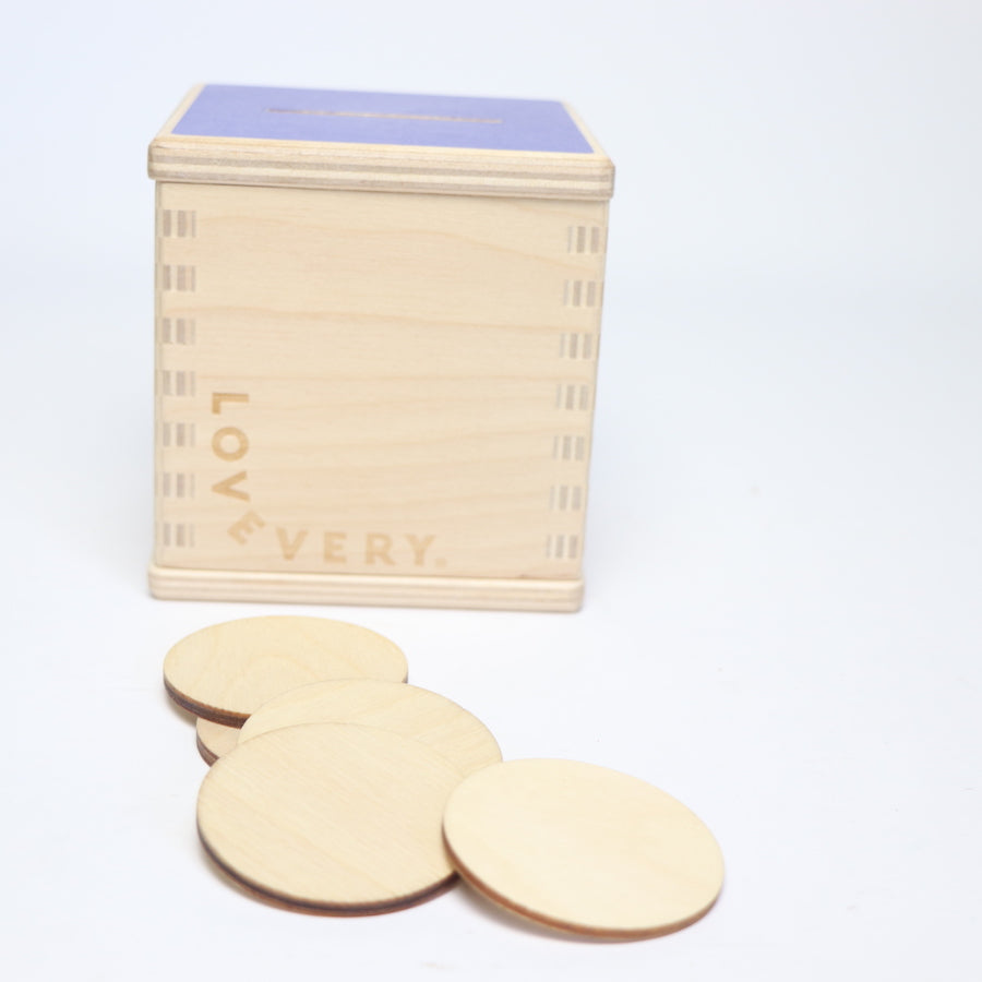 Lovevery Lacing Beads, Wooden Coin Bank and Nesting Cups