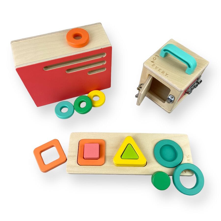 LOVEVERY Wooden Lock Box Latches | The Realist Box | Montessori Learning Toy