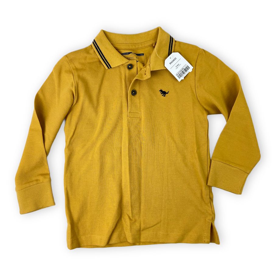 Next Gold/Black Cotton Polo Shirt 3-4Y Clothing