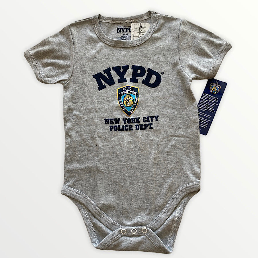 NYPD Gray Onesie 24M