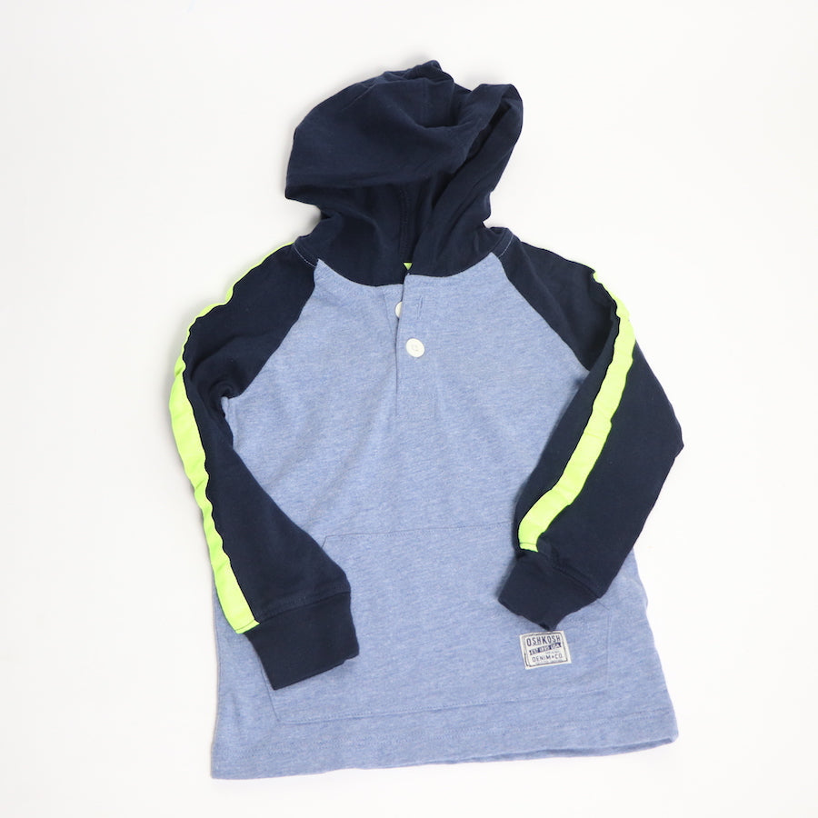 OshKosh Raglan Hoodie Tee 3T