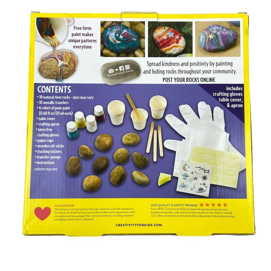 Paint Pour Rocks Kit Arts & Crafts