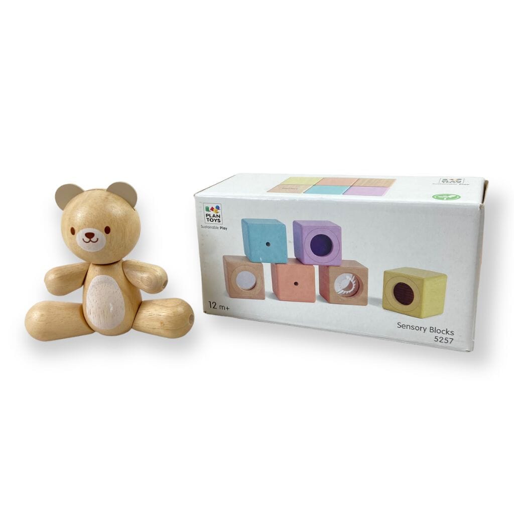 PlanToys Baby Bundle with Bear & Blocks Baby Toys & Activity Equipment