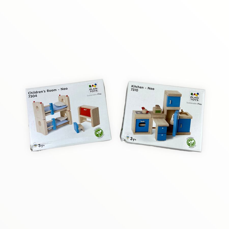 PlanToys Dollhouse Furniture Bundle Toys