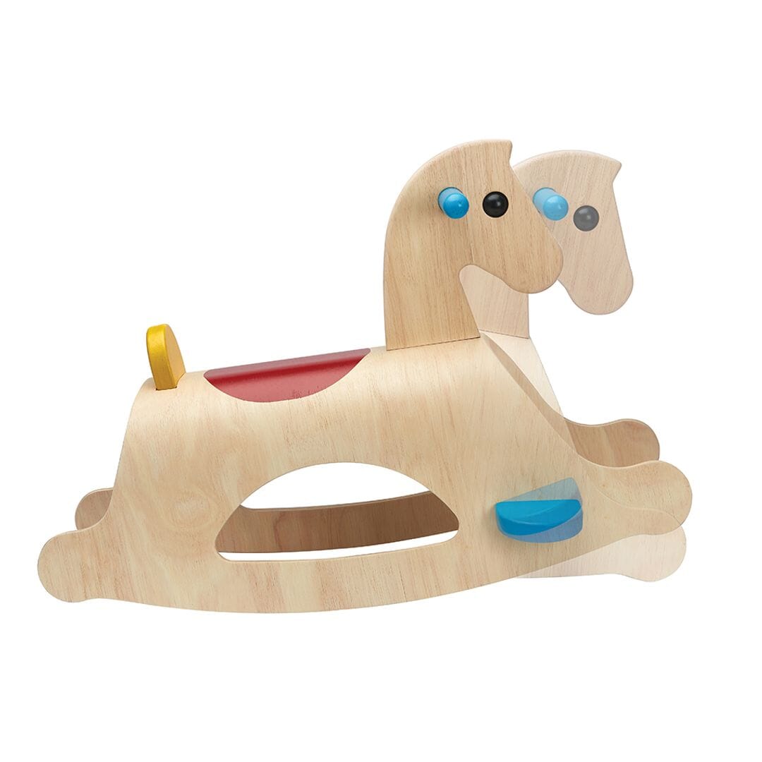 PlanToys Palomino Wood Toy Horse Ride-on rocking motion