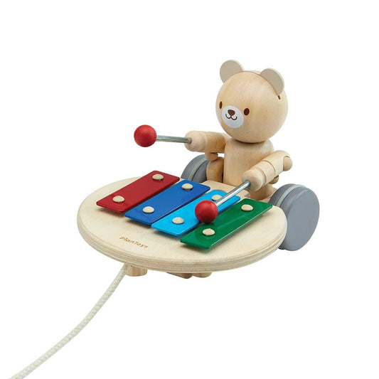 PlanToys USA - PlanToys Pull Along Musical Bear