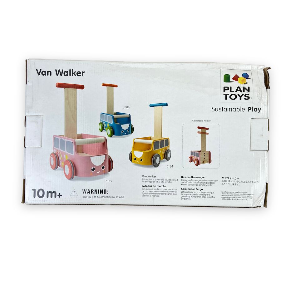 PlanToys Van Walker - Pink Baby Toys & Activity Equipment