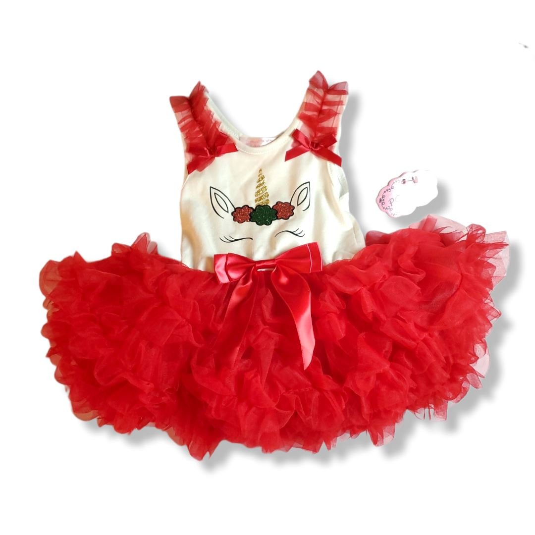 TOYCYCLE - Popatu Ruffle Unicorn Dress Size 6 - 12M
