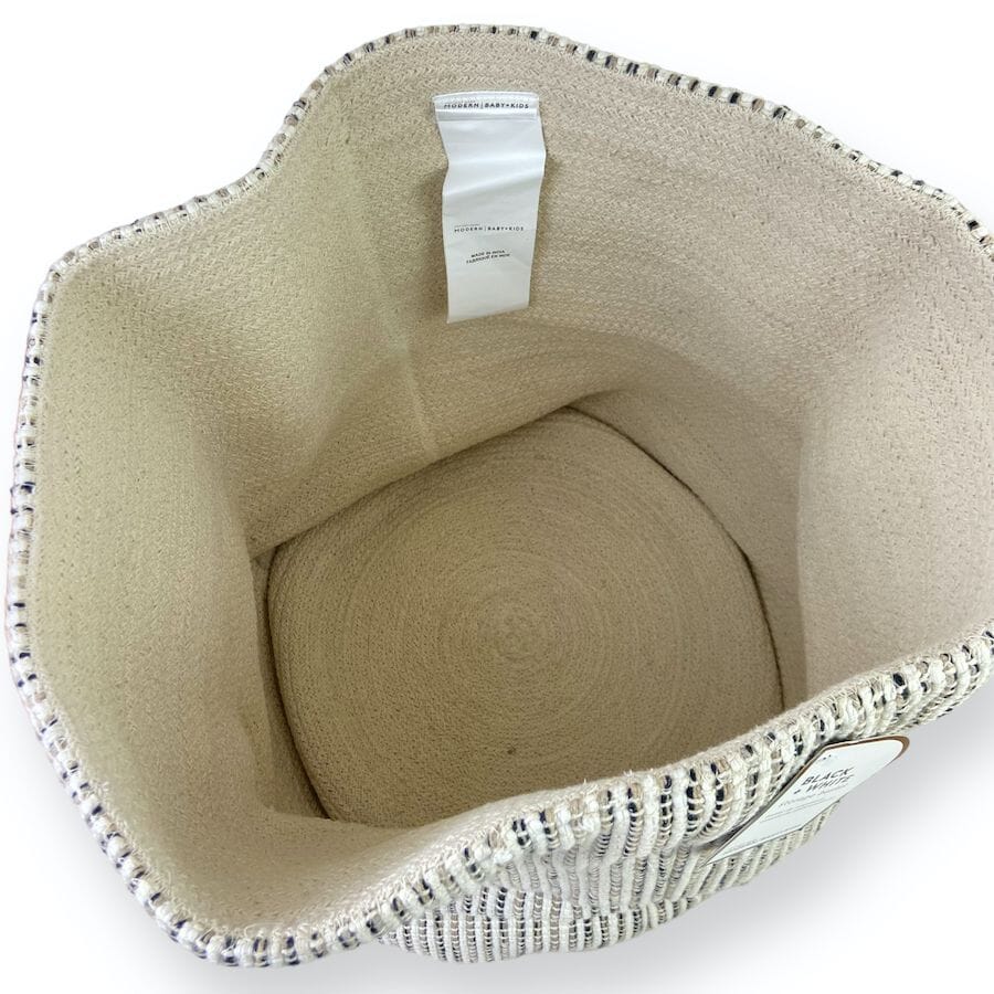Pottery Barn Modern Black & White Storage Basket Baby & Toddler