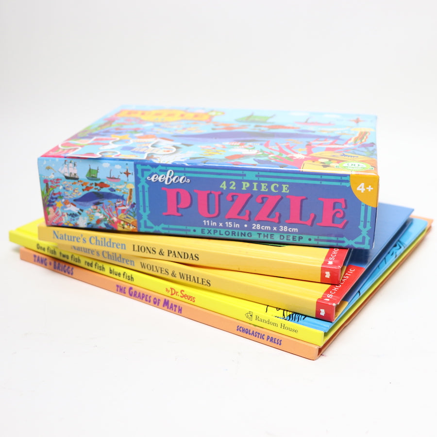 Read & Learn Book Bundle with Eeboo Puzzle